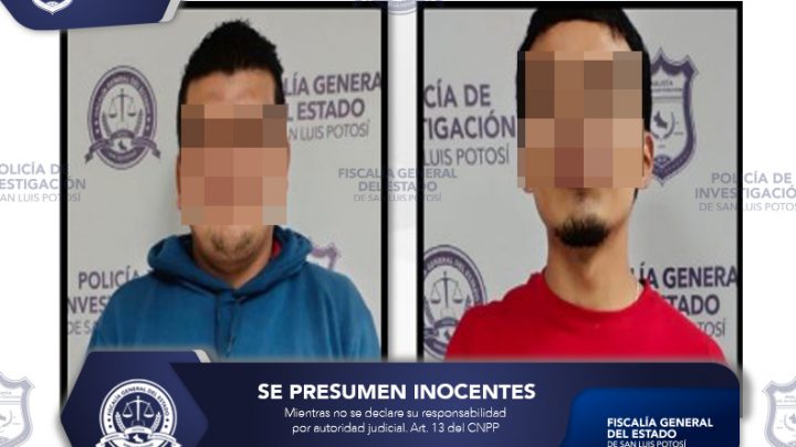 DOS SUJETOS FUERON DETENIDOS EN FLAGRANCIA POR EL DELITO DE ROBO EQUIPARADO: FGESLP