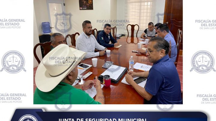 FISCALÍA POTOSINA PARTICIPA EN JUNTA DE SEGURIDAD MUNICIPAL DE SAN CIRO DE ACOSTA