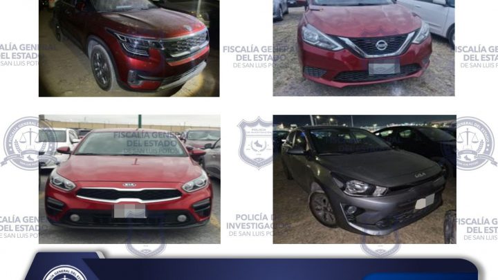 ASEGURA FISCALÍA DE SLP CUATRO VEHÍCULOS MÁS EN LA FENAPO