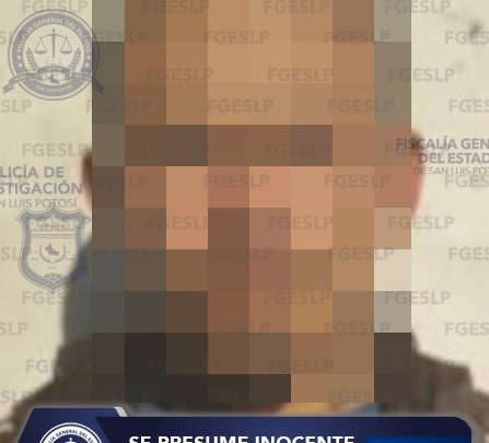 POLICÍAS DE LA FGESLP APREHENDEN A SEÑALADO DE PORTACIÓN DE ARMAS PROHIBIDAS