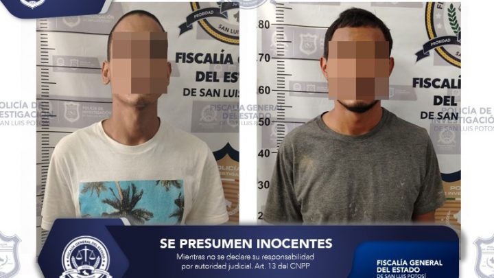 POR ROBO, DAÑO EN LAS COSAS Y AMENAZAS FUERON APREHENDIDOS DOS SUJETOS POR LA FGESLP