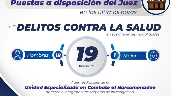 UNIDAD DE COMBATE AL NARCOMENUDEO CONDUCE ANTE EL JUEZ A 19 PERSONAS POR DELITOS CONTRA LA SALUD