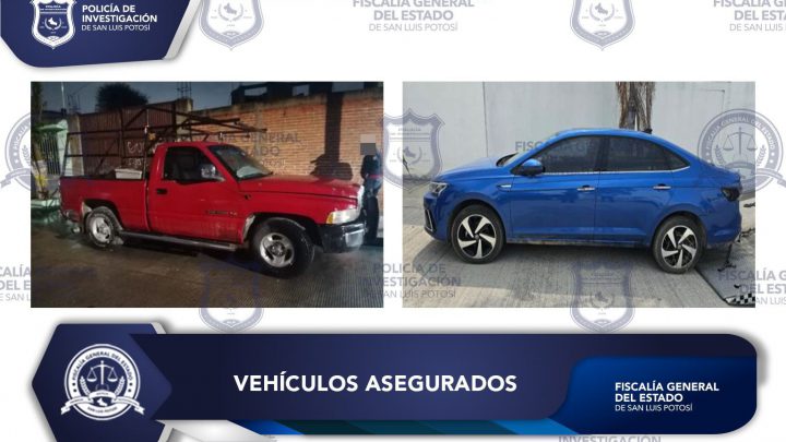 POLICÍA INVESTIGADORA RECUPERA DOS VEHÍCULOS EN SLP