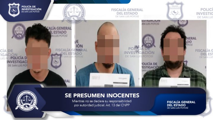 TRES DETENIDOS EN FLAGRANCIA POR ROBO EQUIPARADO