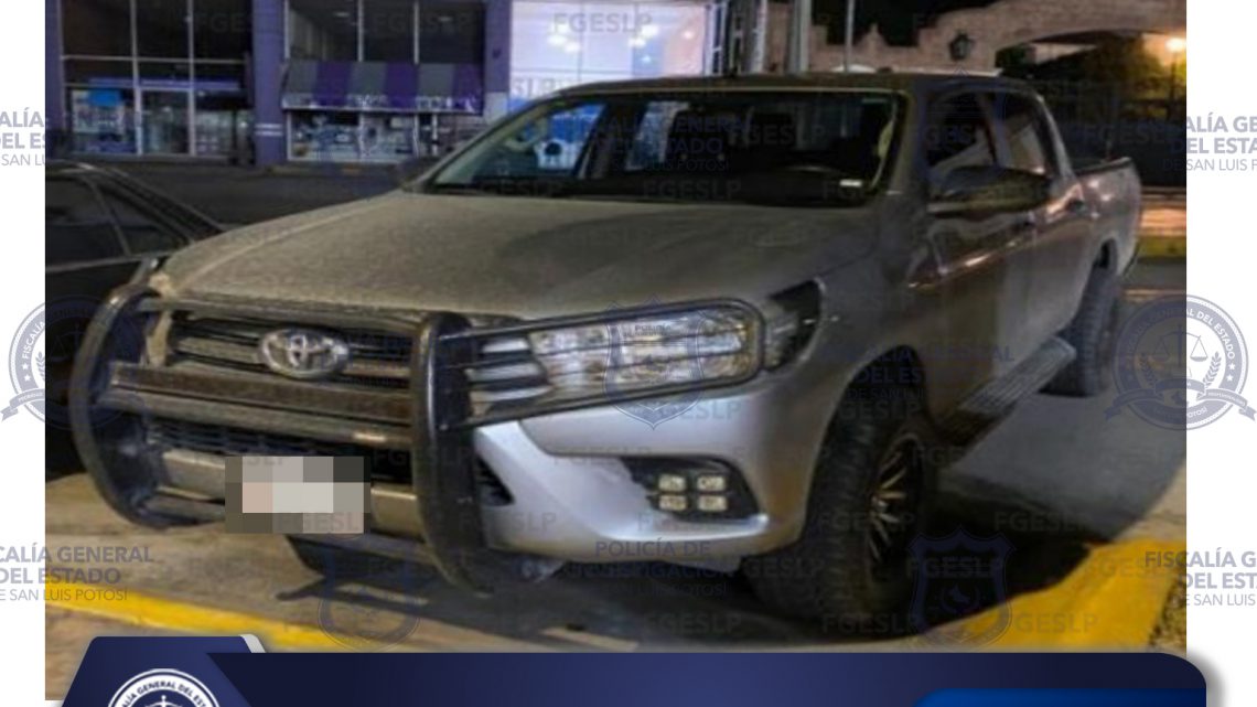 EN OPERATIVO RASTREADOR, POLICÍA DE LA FISCALÍA POTOSINA RECUPERA CAMIONETA ROBADA