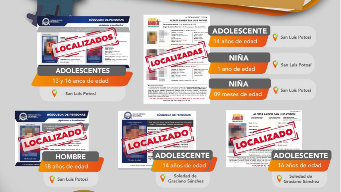 PROTOCOLO DE ALERTA AMBER PERMITE LOCALIZAR A TRES NIÑAS Y A UN ADOLESCENTE BUSCADOS EN SLP: FISCALÍA PROTOCOLO DE ALERTA AMBER PERMITE LOCALIZAR A TRES NIÑAS Y A UN ADOLESCENTE BUSCADOS EN SLP: FISCALÍA