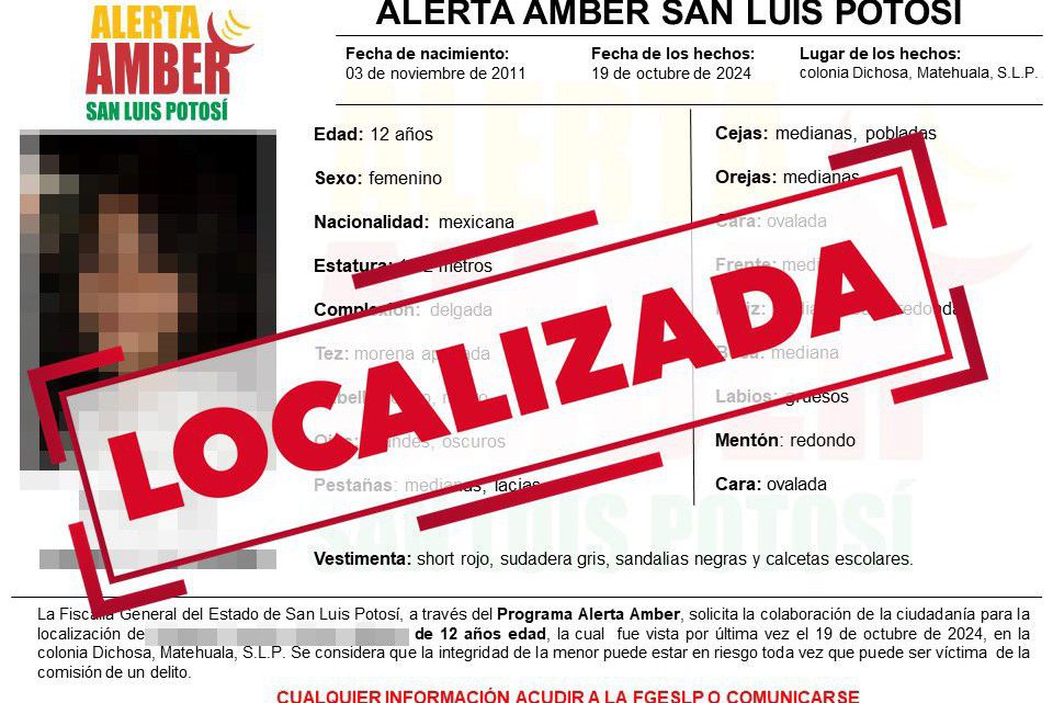 FISCALÍA POTOSINA ENCUENTRA SANA Y SALVA A UNA ADOLESCENTE REPORTADA COMO NO LOCALIZADA EN MATEHUALA FISCALÍA POTOSINA ENCUENTRA SANA Y SALVA A UNA ADOLESCENTE REPORTADA COMO NO LOCALIZADA EN MATEHUALA