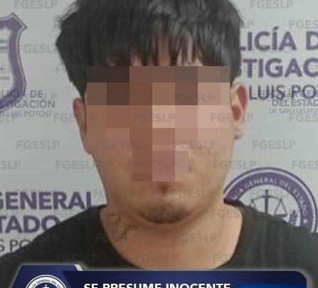 INDICIADO POR HOMICIDIO ES DETENIDO POR LA POLICÍA INVESTIGADORA DE LA FGESLP EN LA CAPITAL