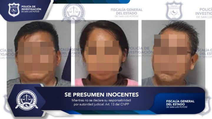 CAPTURA FGESLP A TRES SUJETOS INVESTIGADOS POR ROBO DE INFANTE