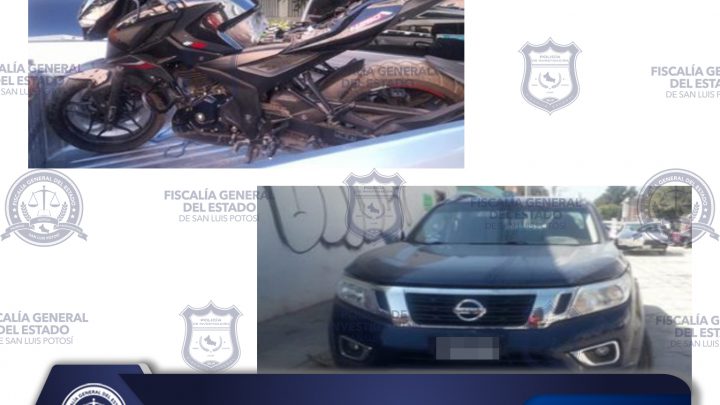 POLICÍA DE INVESTIGACIÓN LOCALIZA EN LA CAPITAL POTOSINA DOS VEHÍCULOS ROBADOS
