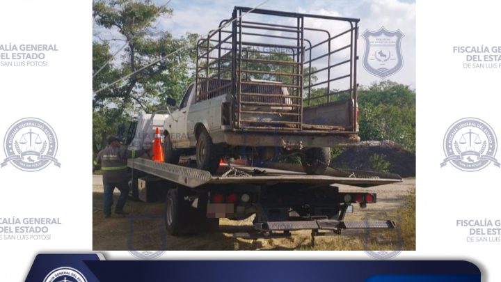 FGESLP RECUPERA CAMIONETA DENTRO DE UNA INVESTIGACIÓN POR ABIGEATO EN LA HUASTECA