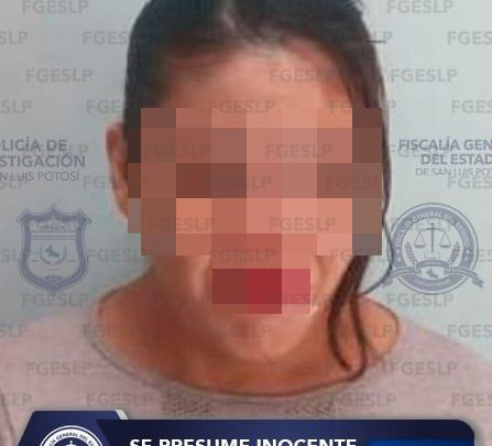 APREHENDE FISCALÍA A MUJER SEÑALADA POR VIOLENCIA FAMILIAR EN SLP