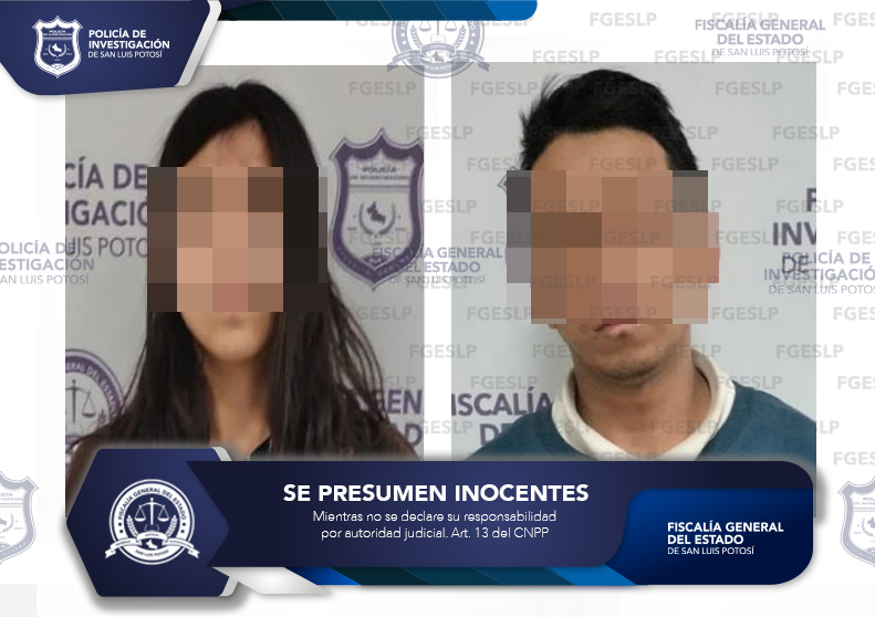 UNA MUJER Y UN HOMBRE SON CAPTURADOS POR LA FGESLP, TRAS ROBO A CHOFER DE PLATAFORMAS DIGITALES UNA MUJER Y UN HOMBRE SON CAPTURADOS POR LA FGESLP, TRAS ROBO A CHOFER DE PLATAFORMAS DIGITALES