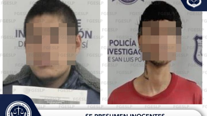 TRAS ROBO DE MOTOCICLETA SON APREHENDIDOS DOS SUJETOS EN SLP POR ELEMENTOS DE FISCALÍA