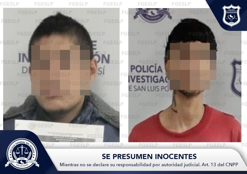 TRAS ROBO DE MOTOCICLETA SON APREHENDIDOS DOS SUJETOS EN SLP POR ELEMENTOS DE FISCALÍA