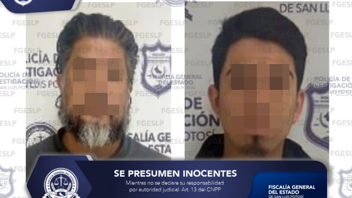 PAR DE HOMBRES TERMINAN DETENIDOS POR FGESLP, TRAS POSEER UN VEHÍCULO ROBADO