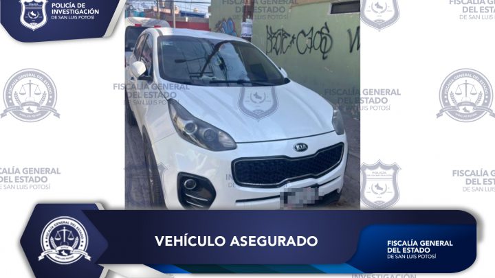 PDI ASEGURA UN VEHÍCULO POR CONTAR CON NÚMERO SERIE ALTERADO EN SLP