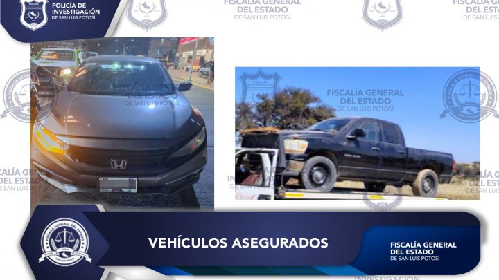 EN DISTINTOS OPERATIVOS, POLICÍA DE INVESTIGACIÓN ASEGURÓ DOS VEHÍCULOS