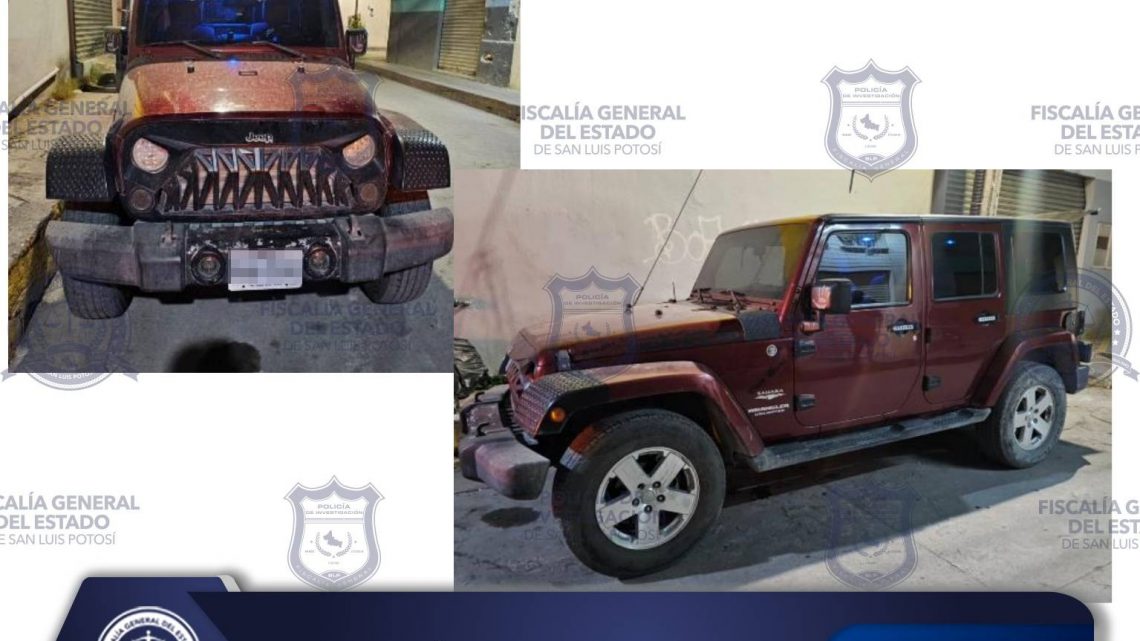 ASEGURA PDI POTOSINA UNA CAMIONETA CON REPORTE DE ROBO EN LA UNIÓN AMERICANA