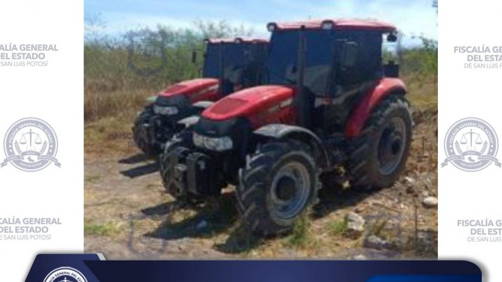 TRACTOR ROBADO ES ASEGURADO POR FGESLP EN CIUDAD FERNÁNDEZ
