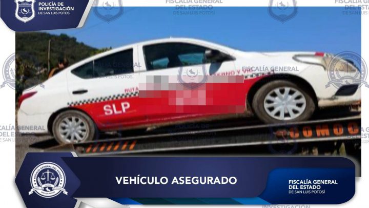 PDI ASEGURA UN VEHÍCULO CON REPORTE DE ROBO EN LA HUASTECA POTOSINA SUR