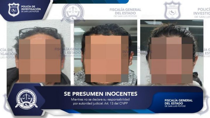 FISCALÍA POTOSINA OBTIENE VINCULACIÓN A PROCESO EN CONTRA DE TRES PERSONAS POR DIVERSOS DELITOS