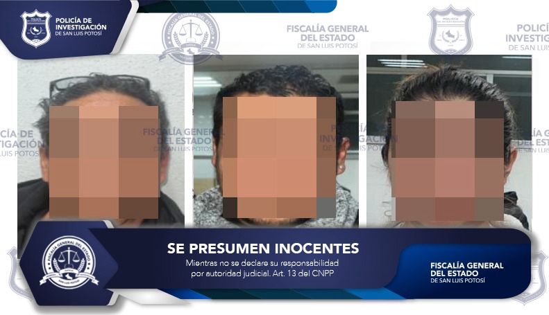 FISCALÍA POTOSINA OBTIENE VINCULACIÓN A PROCESO EN CONTRA DE TRES PERSONAS POR DIVERSOS DELITOS