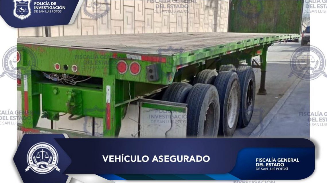 FISCALÍA ASEGURA PLATAFORMA DE CARGA EN LA ZONA METROPOLITANA FISCALÍA ASEGURA PLATAFORMA DE CARGA EN LA ZONA METROPOLITANA
