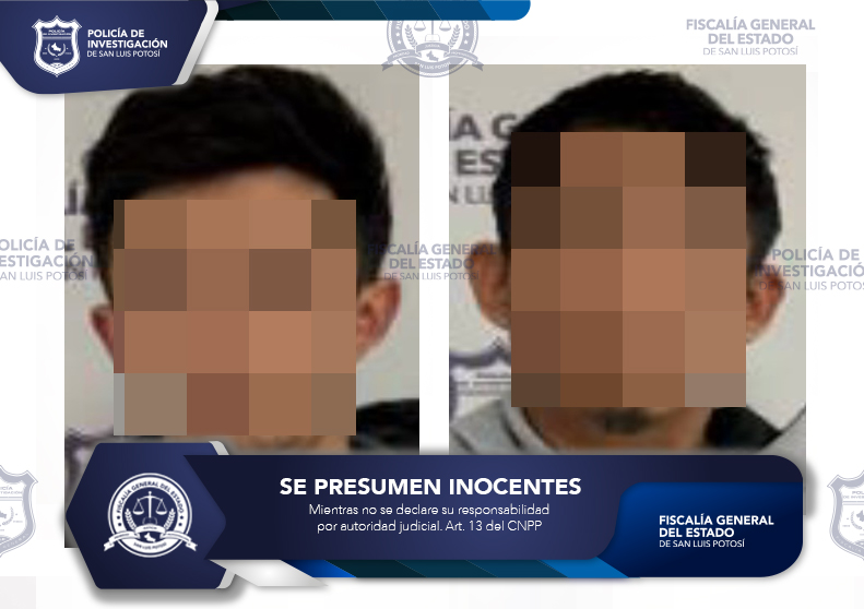 POR ROBO CALIFICADO, FISCALÍA POTOSINA CAPTURA A 2 MASCULINOS EN LA CAPITAL POR ROBO CALIFICADO, FISCALÍA POTOSINA CAPTURA A 2 MASCULINOS EN LA CAPITAL
