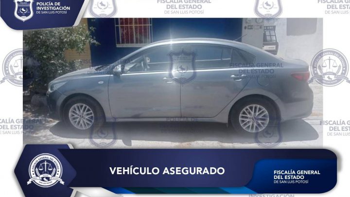 VEHÍCULO QUE FUE ROBADO EN EL ESTADO DE MÉXICO, ES RECUPERADO POR LA PDI EN SLP