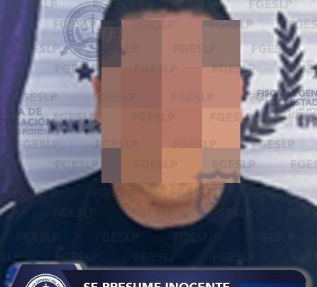 FGESLP CUMPLIMENTA ORDEN DE APREHENSIÓN EN CONTRA DE UN INDIVIDUO POR POSESIÓN DE ARMAS PROHIBIDAS