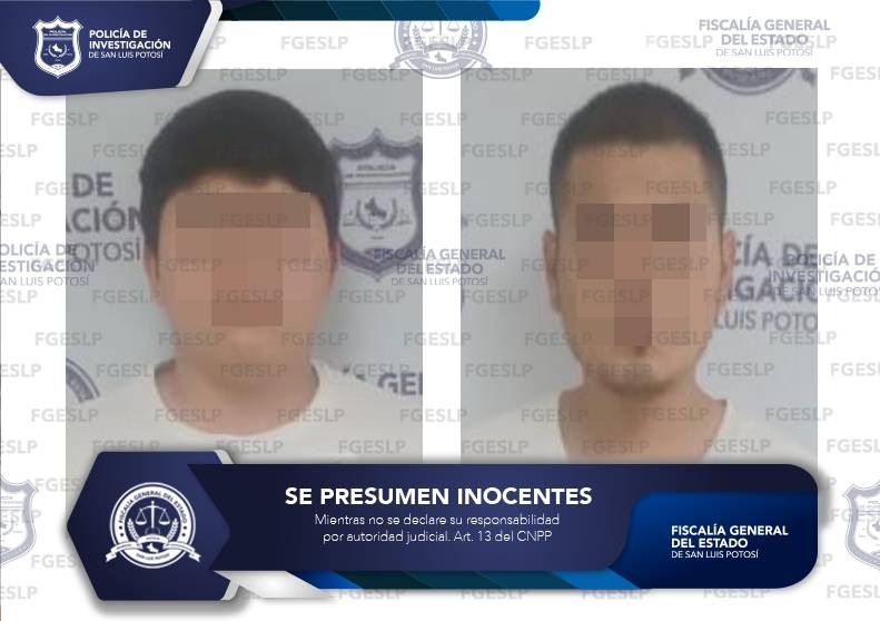 FISCALÍA GENERAL DEL ESTADO DETIENE A DOS GEaNERADORES DE INCIDENCIA DELICTIVA EN SLP