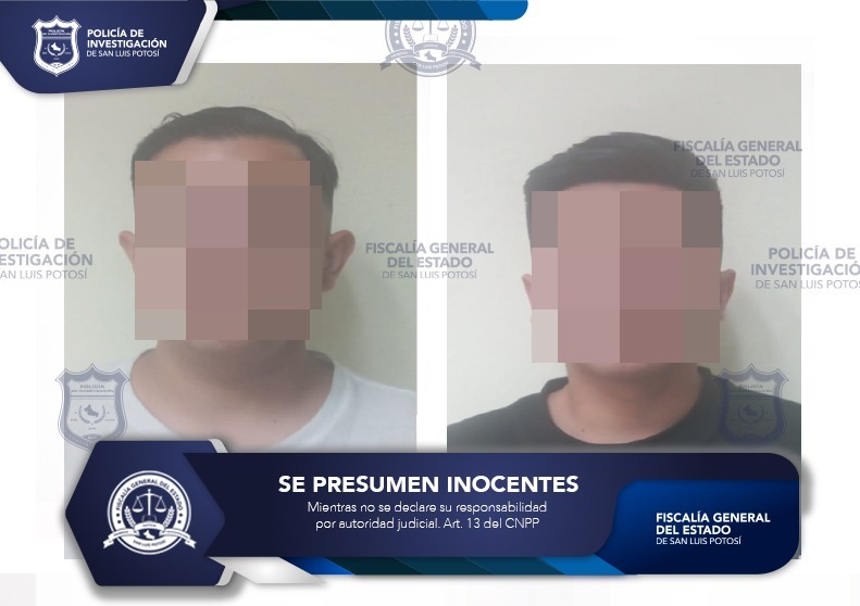 FGESLP APREHENDE A DOS INDIVIDUOS POR PROBABLE ROBO AL EXTERIOR DE UNA SUCURSAL BANCARÍA