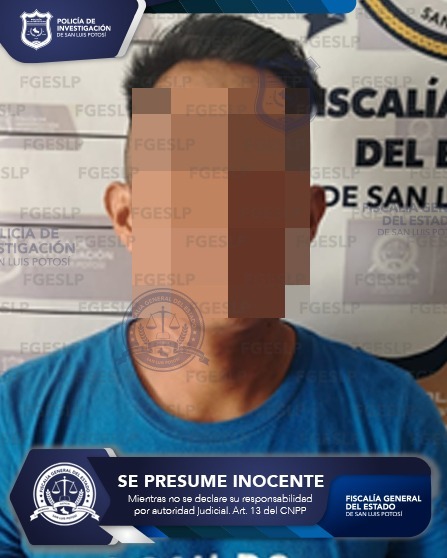 POR PROBABLE VIOLACIÓN EN EL MUNICIPIO DE AQUISMÓN, FGESLP DETUVO A UN SUJETO