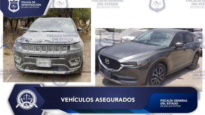POLICÍA DE INVESTIGACIÓN ASEGURA DOS VEHÍCULOS EN LA ENTIDAD POTOSINA