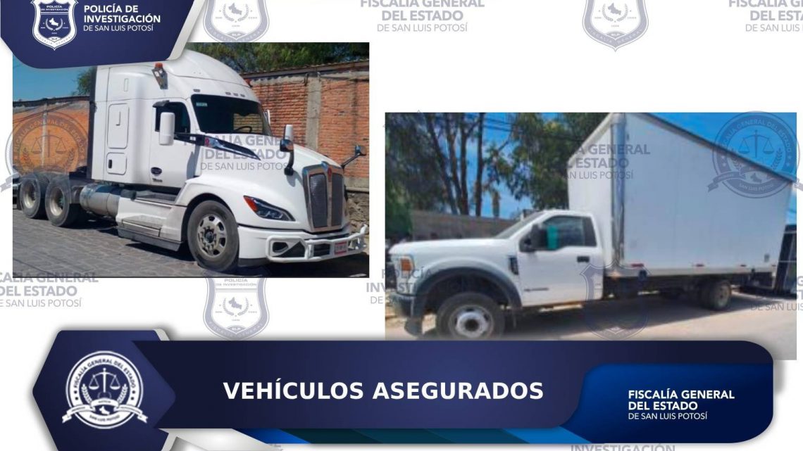 POLICÍA DE INVESTIGACIÓN ASEGURA DOS VEHÍCULOS DE CARGA CON REPORTE DE ROBO