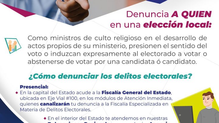 LA FISCALÍA DE SLP ESTARÁ ALERTA A LAS DENUNCIAS QUE ATENTEN CONTRA EL PRÓXIMO PROCESO ELECTORAL