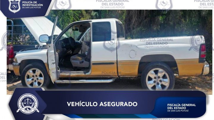 FGESLP ASEGURA VEHÍCULO CON REPORTE DE ROBO EN RIOVERDE