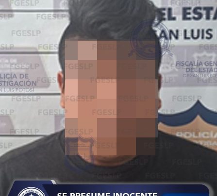 FGESLP CUMPLIMENTA ORDEN DE APREHENSIÓN A IMPUTADO POR PROBABLE VIOLACIÓN EN AQUISMÓN