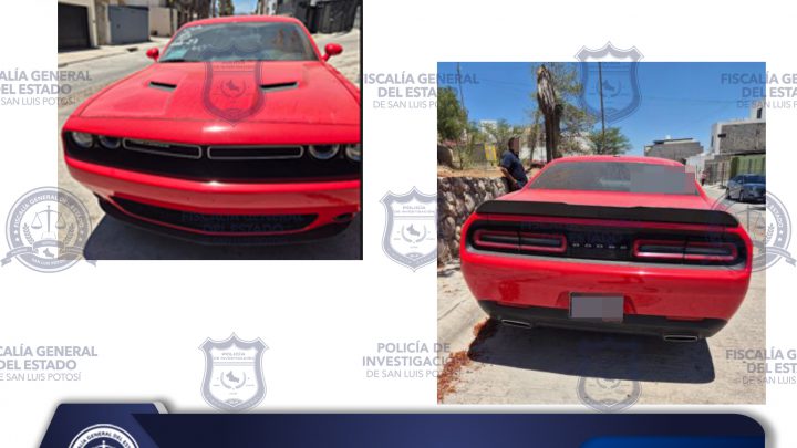 FGESLP RECUPERA UN AUTOMÓVIL QUE FUE ROBADO EN ESTADOS UNIDOS DE AMÉRICA