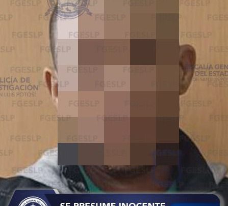 DETIENE FISCALÍA A JORGE “N”, A TRAVÉS DE UNA ORDEN DE APREHENSIÓN DE ROBO CALIFICADO EN SLP