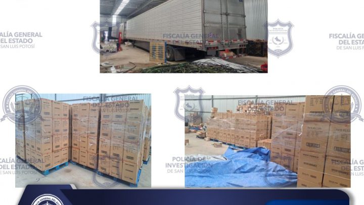FISCALÍA DE SLP EJECUTA CATEO Y RECUPERA MERCANCÍA ROBADA