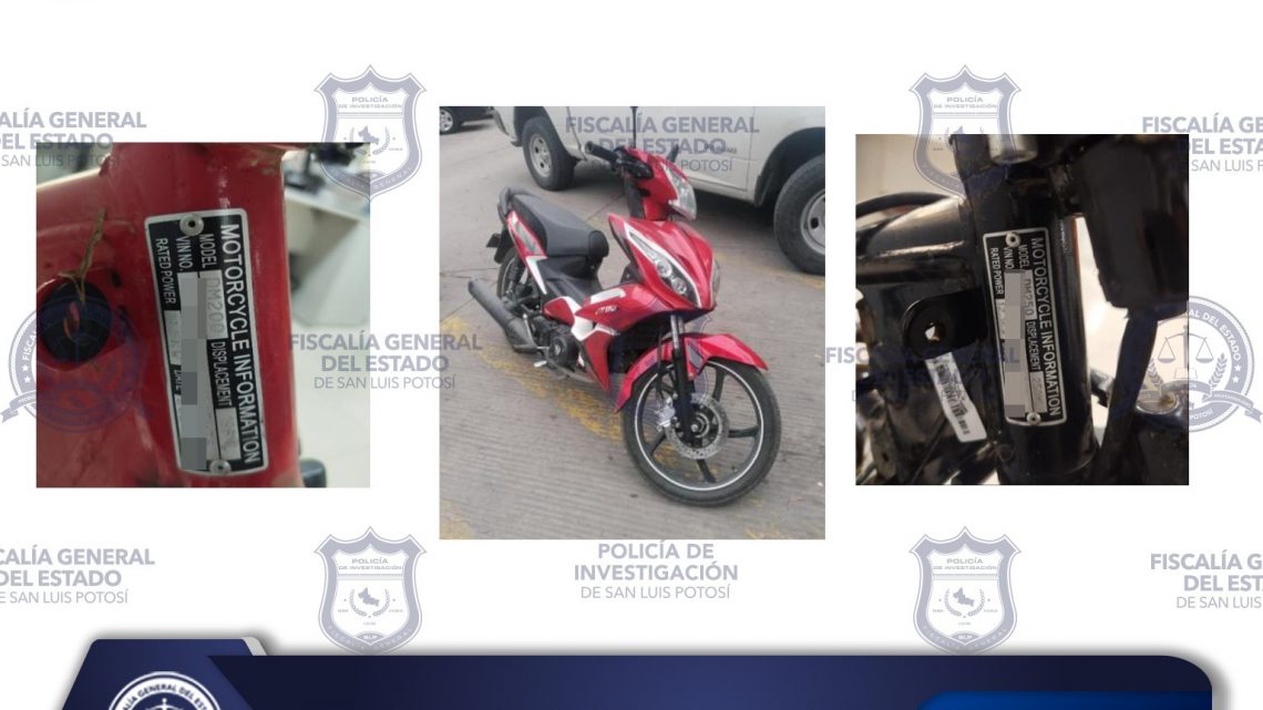 POLICÍA DE FGESLP RECUPERA TRES MOTOCICLETAS CON REPORTE DE ROBO POLICÍA DE FGESLP RECUPERA TRES MOTOCICLETAS CON REPORTE DE ROBO
