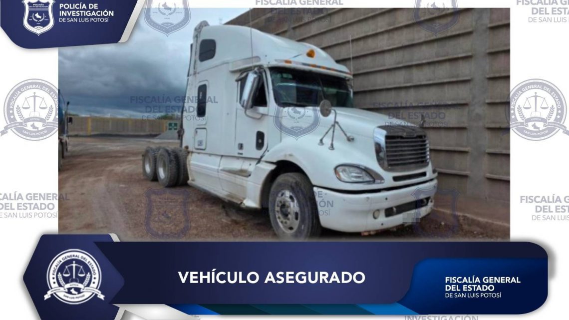 EN LA ZONA CENTRO DEL ESTADO POTOSINO, PDI ASEGURA UN TRACTOCAMIÓN CON REPORTE DE ROBO EN LA ZONA CENTRO DEL ESTADO POTOSINO, PDI ASEGURA UN TRACTOCAMIÓN CON REPORTE DE ROBO
