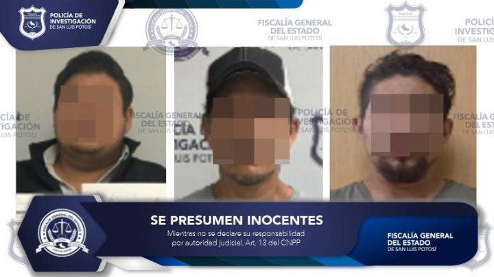 TRES SEÑALADOS DE ROBO A UNA EMPRESA FUERON APREHENDIDOS POR POLICÍA DE LA FGESLP