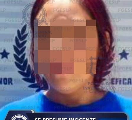 POLICÍA DE FISCALÍA DE SLP  DETUVO A JAZMÍN “N” POR DELITO CONTRA LA SALUD