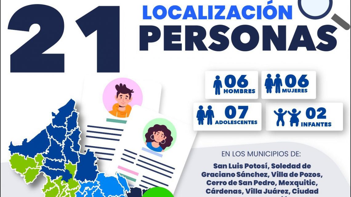 MEDIANTE LABORES COORDINADAS FGESLP RESTABLECE A VARIAS PERSONAS NO LOCALIZADAS EN LA ENTIDAD
