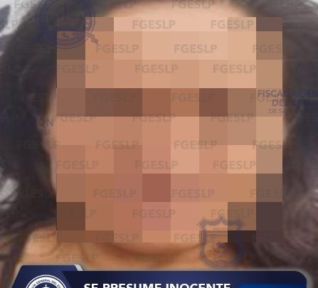 FISCALÍA POTOSINA NOTIFICA ORDENAMIENTO POR DELITO CONTRA LA SALUD A UNA MUJER EN RECLUSIÓN