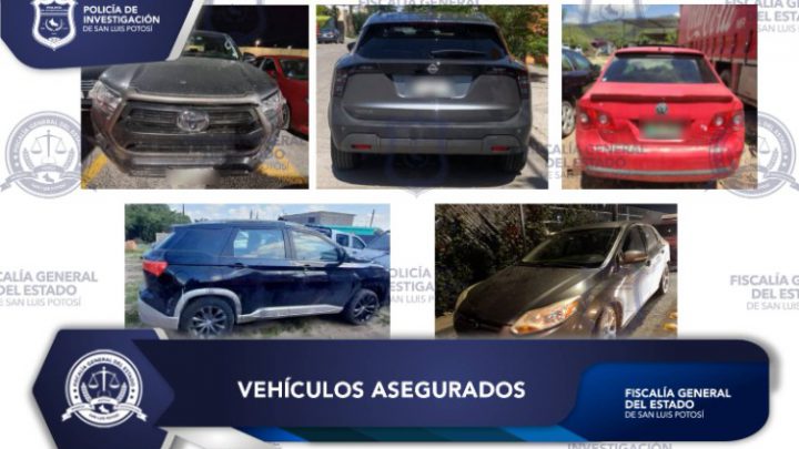 POLICÍA DE INVESTIGACIÓN ASEGURÓ CINCO AUTOMOTORES EN DISTINTAS ZONAS DEL ESTADO