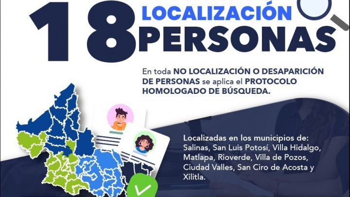 18 PERSONAS REGRESARON CON SU FAMILIA GRACIAS A LAS LABORES DE LA FGESLP